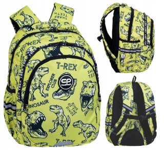 CoolPack viackomorový školský batoh, čierny, Odtiene zelenej, Odtiene žltej a zlatej, Multicolor 21 l